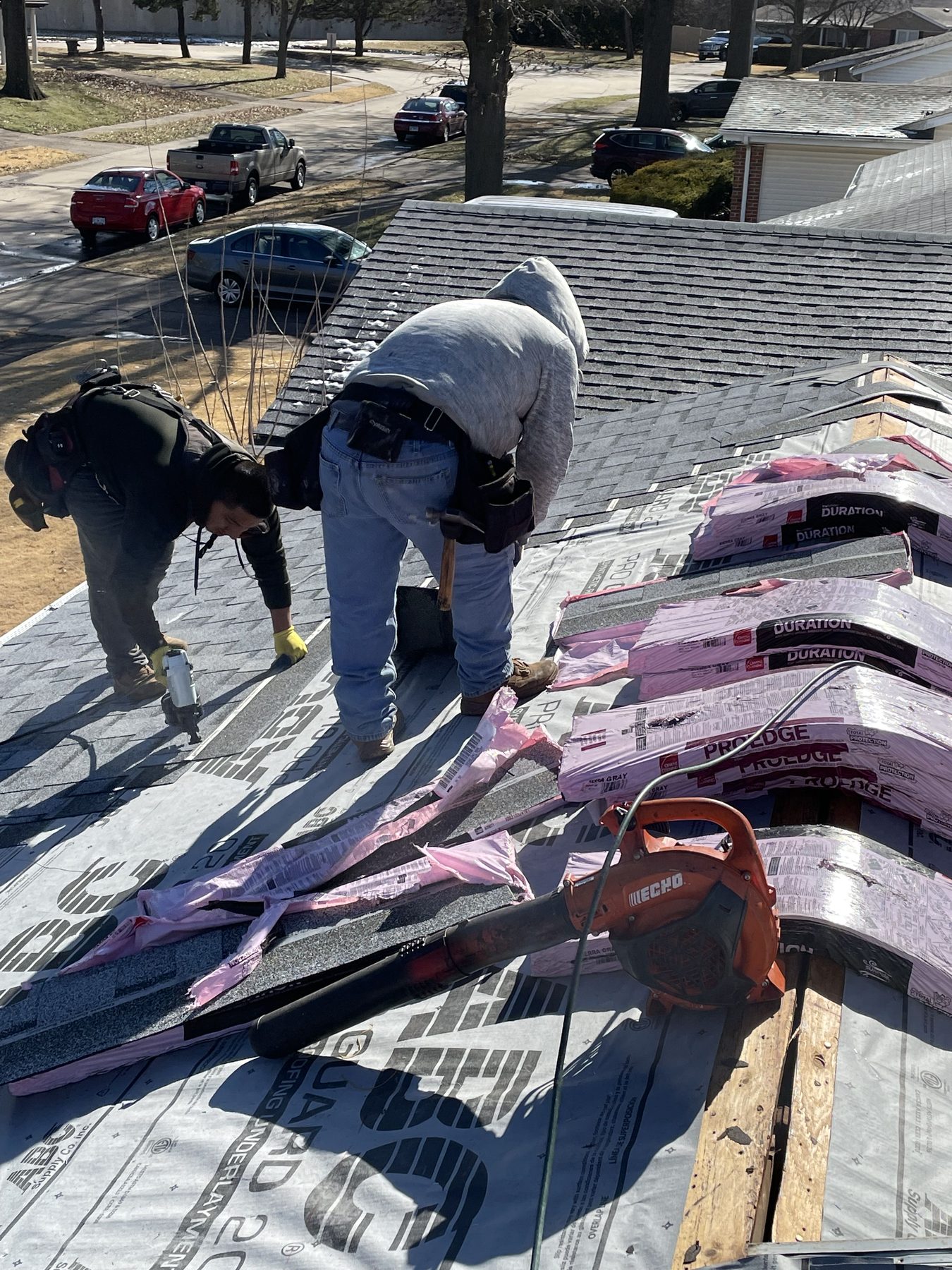 Porchlight roofing installation