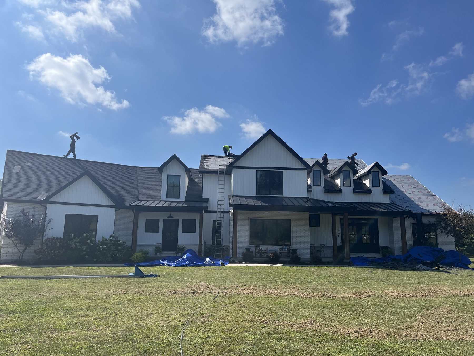 Large premium residential roofing project by Porchlight Roofing